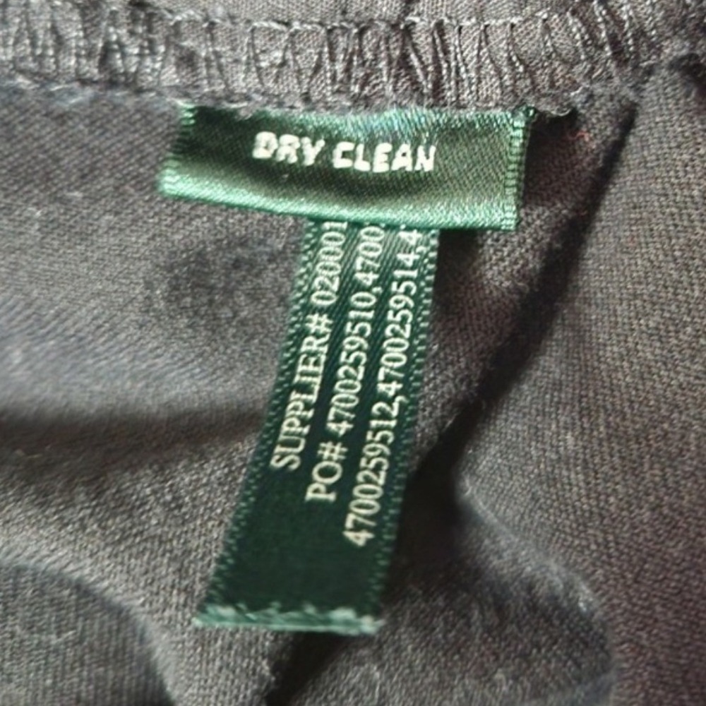 Lauren Ralph Lauren Adelle Black Bootcut Pants Women Size 10 Cotton Blend - Picture 7 of 8